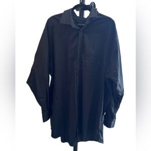 Michael by Michael Kors Men’s 18.5 36/37 Tall No Iron Black Button Up